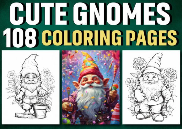 108 Cute Gnomes Coloring Pages for Adult: A Complete Guide to Creative Relaxation and KDP Publishing