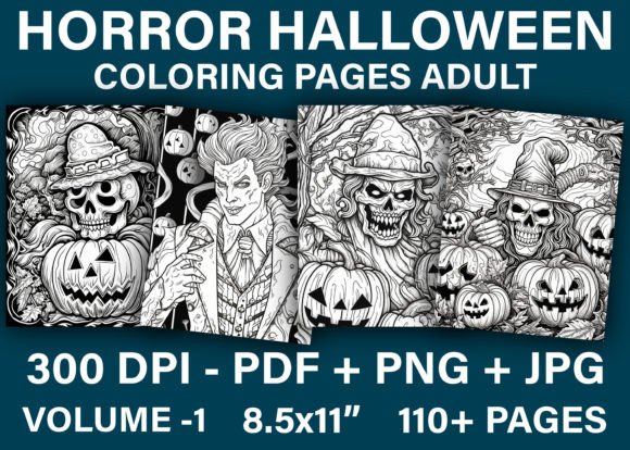 110 Horror Halloween Coloring Pages: A Practical Resource for Creators and Publishers