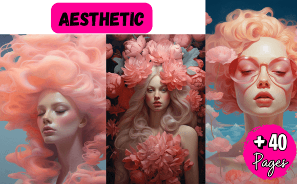 AESTHETIC-COLECCION 2: 40 Full-Color Pages for Creators, Publishers, and Designers
