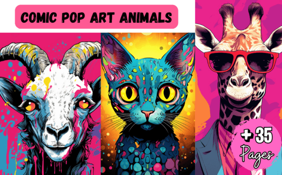 COMIC POP ART ANIMALS: Bold Illustrations for Creative Publishing