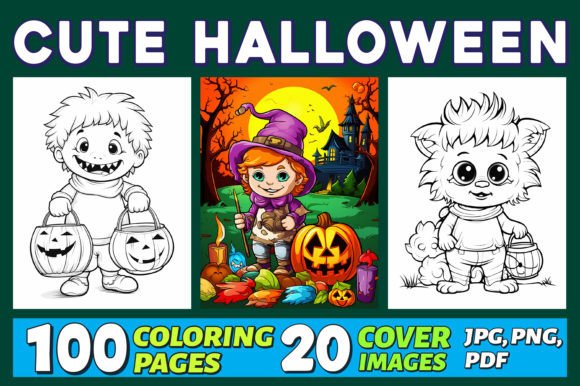 Cute Halloween Coloring Pages Vol 15: A Versatile Resource for Creators, Educators, and Seasonal Fun