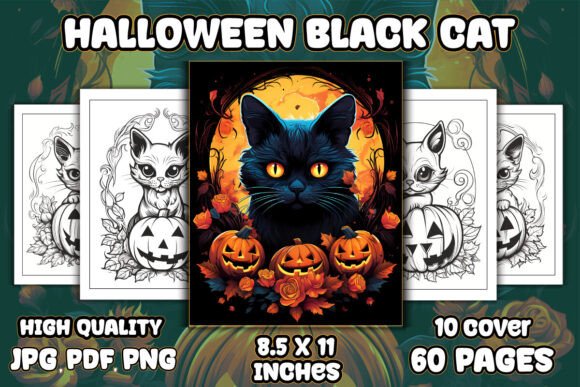 Halloween Black Cat Coloring Pages: A Creative and Profitable Resource for Artists and Entrepreneurs