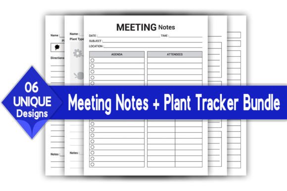 Meeting Notes Bundle Log Book KDP